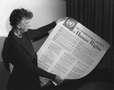 Eleanor Roosevelt - holding the UDHR