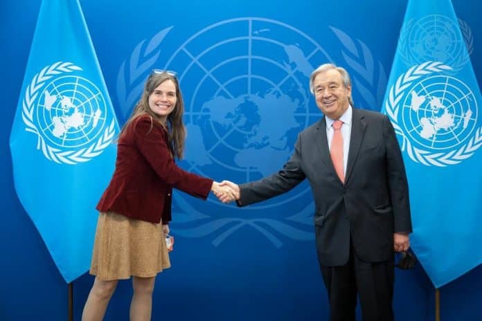 António Guterres og Katrin Jakobsdóttir.