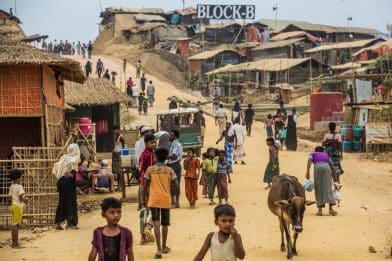 Jamtoli flóttamannabúðirnar í , Ukhia, Cox's Bazar, Bangladesh.