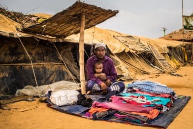 Hakimpara flóttamannabúðunum í Ukhia, Cox's Bazar, Bangladesh.Najir Ahmad, 30, frá þorpinu Kollom í Mongdow (Myanmar).