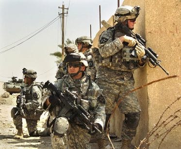 U.S. Army Soldiers in action.