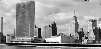 UN Photo The Headquarters of the United Nations and New York's mid-Manhattan skyline, 24 October 1955.