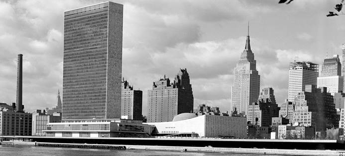 UN Photo The Headquarters of the United Nations and New York's mid-Manhattan skyline, 24 October 1955.