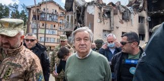 UN Secretary-General António Guterres visits Irpin in Ukraine.