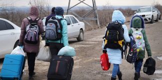 Un gruppo di donne Ucraine in arrivo in Moldavia