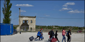 Rifugiati Ucraini alla frontiera con la Moldavia