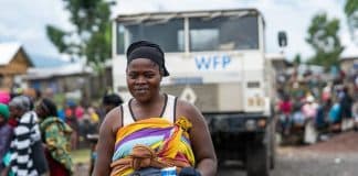 Dorati Ndagisa is grateful for WFP's food assistance, but feels helpless about eastern DRC's ongoing conflict.