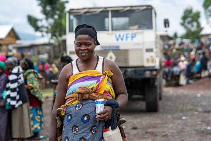 Dorati Ndagisa is grateful for WFP's food assistance, but feels helpless about eastern DRC's ongoing conflict.
