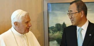 Pope Benedict XVI meets with former UN Secretary General