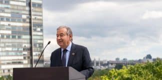 Secretary-General António Guterres speaks at an inauguration ceremony