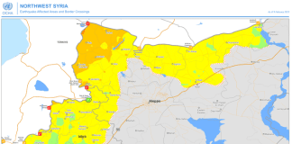 Northwest Syria: Earthquake Affected Areas and Border Crossings (As of 9 February 2023)