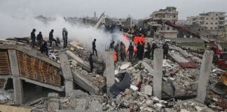 Macerie in Siria dopo il terremoto