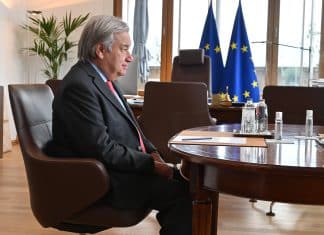 Antonio Guterres a Bruxelles, Segretario generale delle Nazioni Unite, incontra Charles MICHEL, Presidente del Consiglio europeo, i