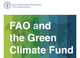 This is a cover picture of the brochure, that summarizes FAO's work with GCF