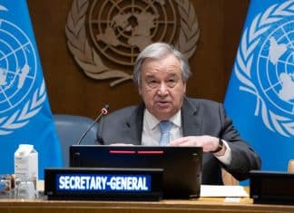 Secretary-General giving a speech