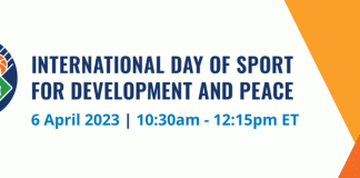 banner for the International Day of Sport