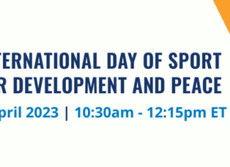 banner for the International Day of Sport