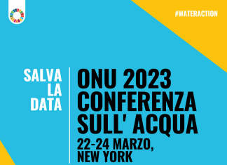 Quato è un poster per l'evento ONU sulla conferenza sull'acqua