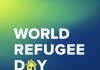 scritta "Giornata mondiale del Rifugiato" in inglese