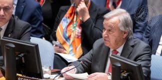 Riunione del Consiglio di Sicurezza sulla crisi a Gaza - Le parole del segretario Generale Antonio Guterres. UN Photo/Manuel Elías