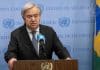 Commenti del Segretario Generale all'incontro con la stampa - sulla situazione in Medio Oriente. UN Photo/Mark Garten