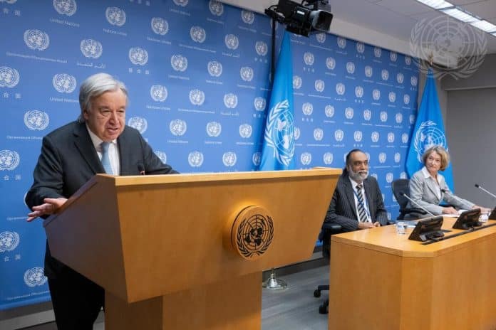 Dichiarazione del Segretario generale sulla situazione umanitaria a Gaza. UN Photo/Eskinder Debebe