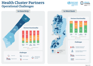 Gaza -  Un mese di guerra: infografica di OMS e Health Cluster