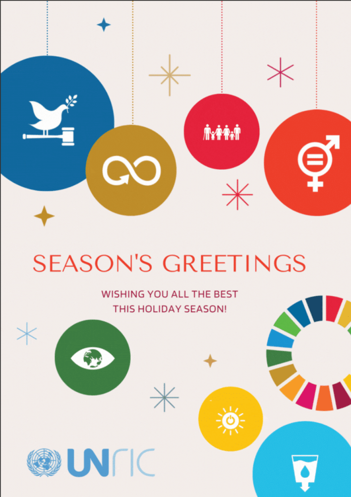 Celebrazione delle Festività da Parte di UNRIC: Una Cartolina che Ispira Solidarietà Globale