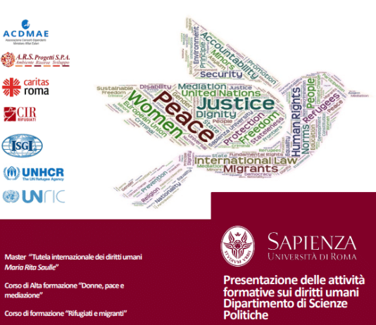 La Dichiarazione di Roma "Pace e Diritti Umani" sarà adottata oggi in occasione della presentazione delle attività formative sui diritti umani del Dipartimento di Scienze Politiche e del conferimento del Sapienza Human Rights Award 2023