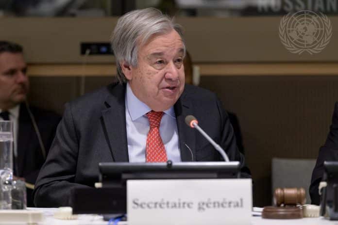Video messaggio del Segretario Generale per Capodanno 2024. UN Photo/Manuel Elías