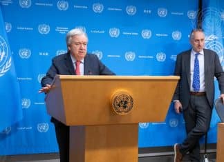 Dichiarazione del Portavoce del Segretario Generale sull'ordinanza della Corte Internazionale di Giustizia nella causa del Sudafrica contro Israele sull'applicazione della Convenzione per la prevenzione e la repressione del crimine di genocidio nella Striscia di Gaza. UN Photo/Eskinder Debebe