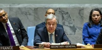 Conferenza stampa del Segretario Generale dell'ONU sulla situazione in Medio Oriente