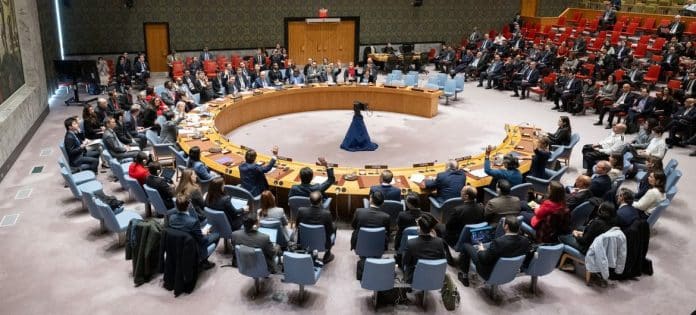 Il Consiglio di Sicurezza dell'ONU vota un progetto di risoluzione sulla situazione in Medio Oriente presentato dagli Stati Uniti.
