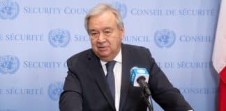 Il Segretario generale Antonio Guterres informa la stampa sulla situazione a Gaza.