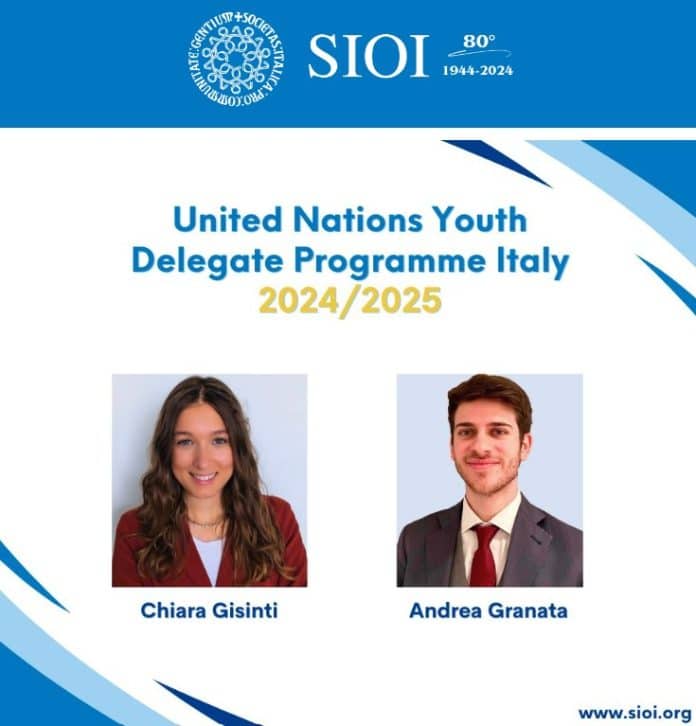 Designati i nuovi Giovani Delegati d'Italia alle Nazioni Unite 2024/2025