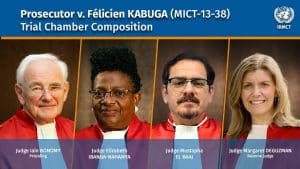 de rechters in het proces tegen Kabuga