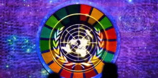 VN logo afgebeeld in foto