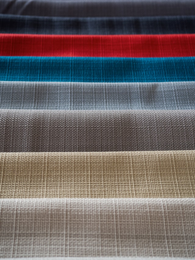 textilier i olika färger