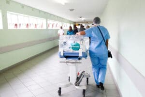 korridor, sjukhus, mediciner, vårdpersonal