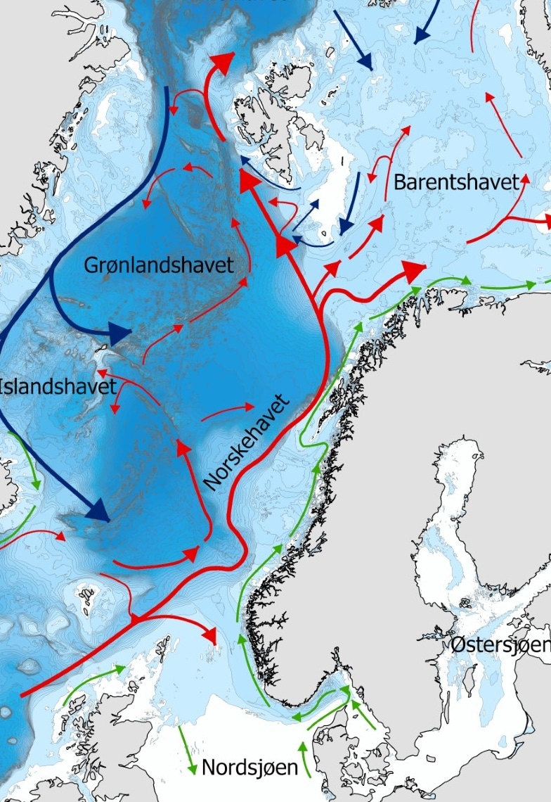 En karta över haven i Norden