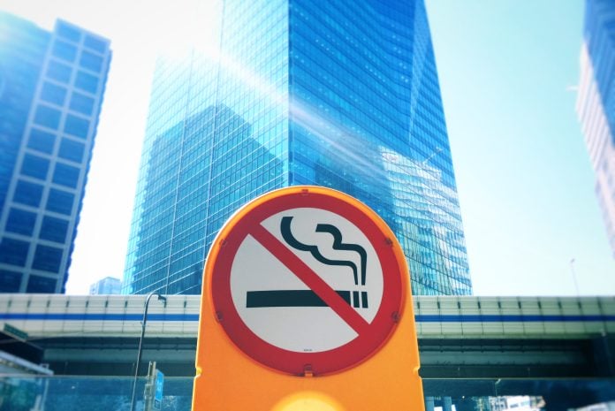 En anti-rökningssymbol