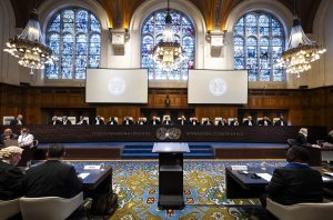 Internationella domstolen i Haag, en interiörbild